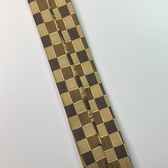 Valerio Garati Checkered 100% Silk Neck Tie Length 60” Width 3-3/4” - Picture 5 of 6